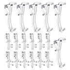 Textile Curtain Clips, 18-Piece Clear Curtain Positioning Clips, 2.1in Plastic Hidden Curtain Clips, Easy Installation No Drilling, Suitable for Home/Shop/Hotel Curtain Fixation
