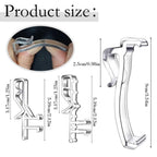Textile Curtain Clips, 18-Piece Clear Curtain Positioning Clips, 2.1in Plastic Hidden Curtain Clips, Easy Installation No Drilling, Suitable for Home/Shop/Hotel Curtain Fixation