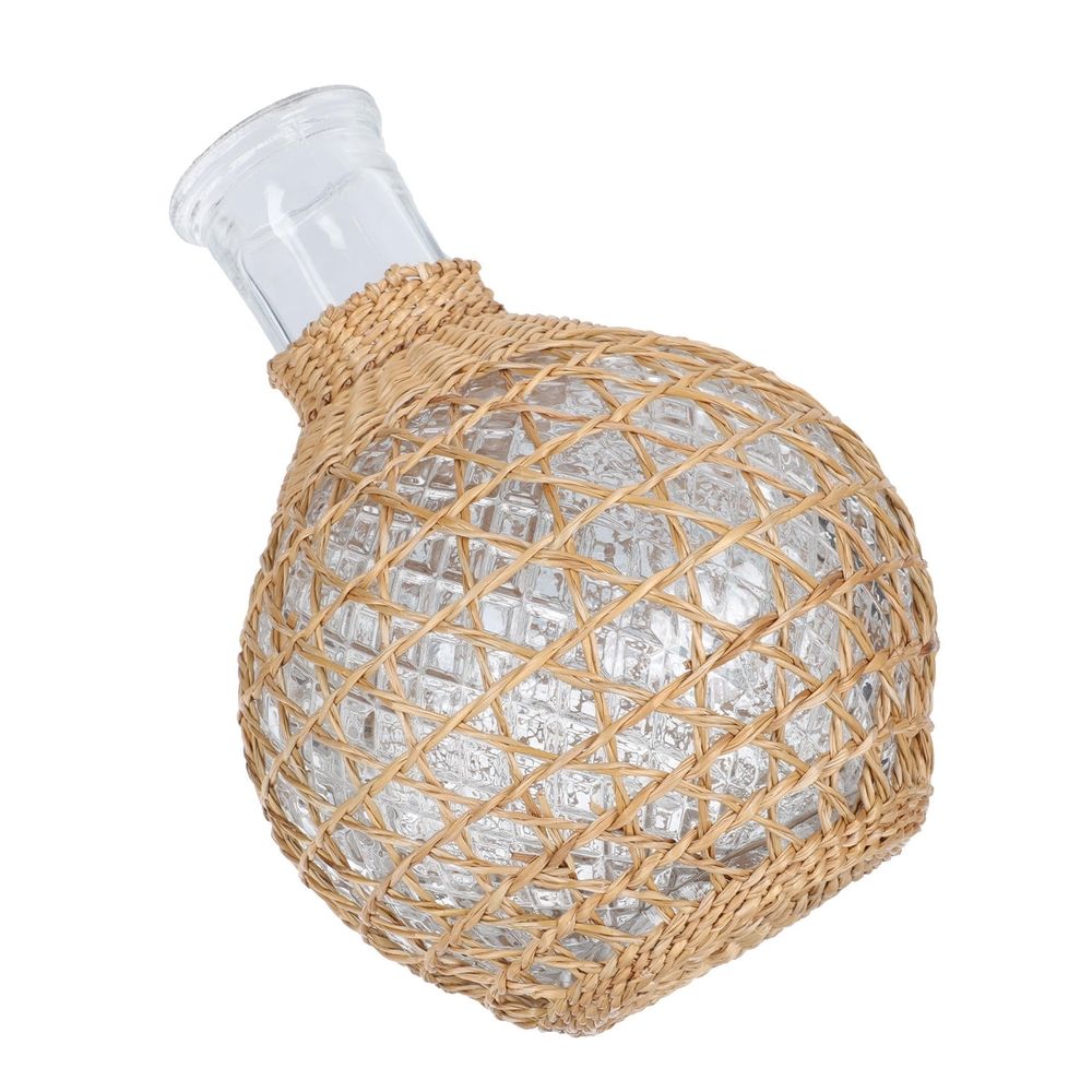 Rattan Glass Vase Assorted Color Creative Hydroponic Table Decor