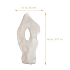 White Ceramic Vase Modern Minimalist Table Centerpiece Flower Arrangement Decor