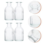 Glass Flower Container Aesthetic Flower Vase 4Pcs 5.5X3In
