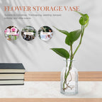 Glass Flower Container Aesthetic Flower Vase 4Pcs 5.5X3In