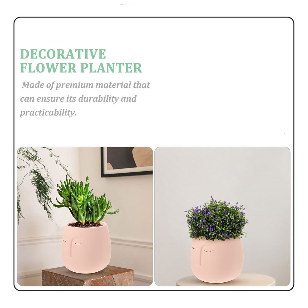 plant pots indoor Flowerpot Ceramics Pink Flower Lovers Table 1Set