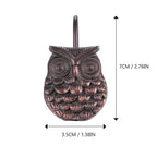 Easy Install Owl Shower Curtain Hooks, Brown, 12 Pieces - Home Decor Accessories