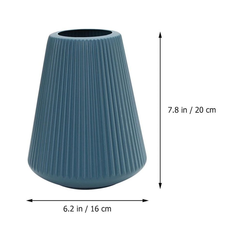 Dark Blue Plastic Vase Nordic Style for Storage Fashion Home Decor
