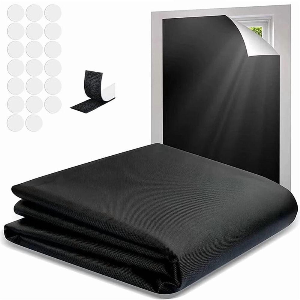 Portable Blackout Shades Film No Drill Travel Blackout Blinds Sunblock Window Cover Blackout Curtains 145 X 100cm
