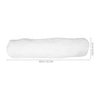 White Breathable Cylinder Pillow Cover with Removable Inner Case - Bolster Pillow Sleeve for Comfort and