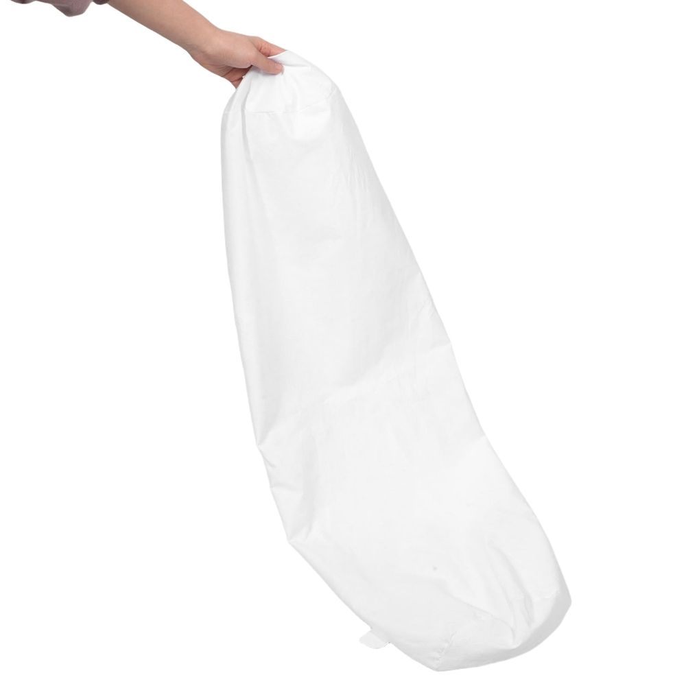 White Breathable Cylinder Pillow Cover with Removable Inner Case - Bolster Pillow Sleeve for Comfort and