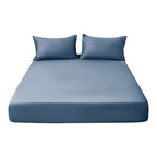Deep Pocket Bed Sheet Queen Fitted Sheet - Soft Cotton Bed Sheet with 11\\" Deep Pocket, Solid Color Mattress Cover for Bedroom, Guest Room, and Vacation Homes