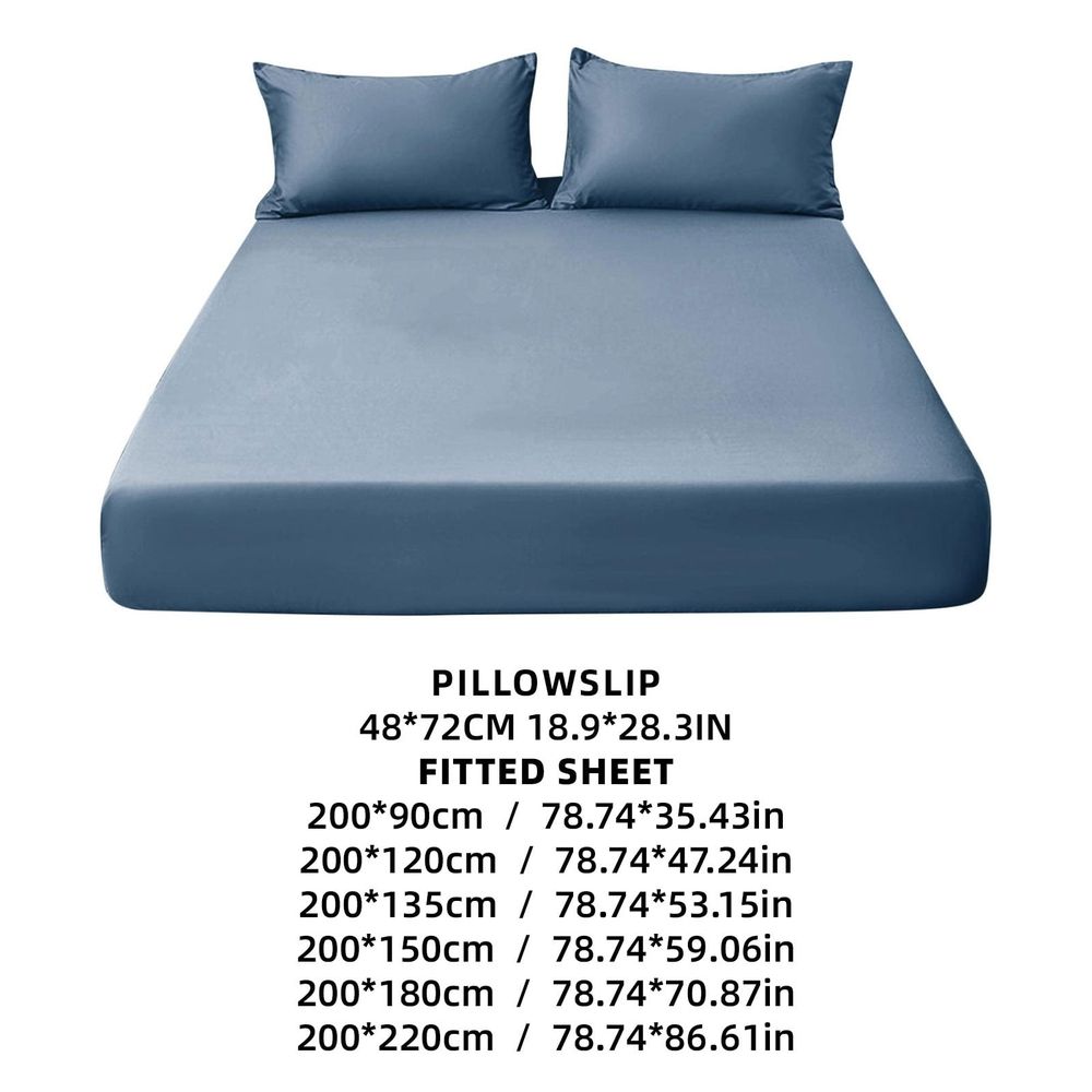 Deep Pocket Bed Sheet Queen Fitted Sheet - Soft Cotton Bed Sheet with 11\\" Deep Pocket, Solid Color Mattress Cover for Bedroom, Guest Room, and Vacation Homes