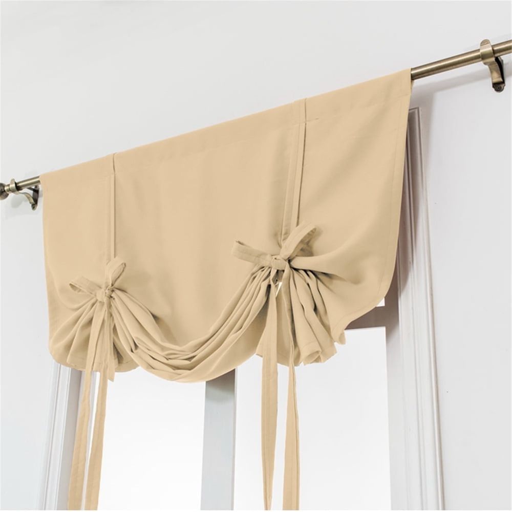 Curtain 1 Curtain for Bathroom Kitchen Adjustable Balloon Roman Curtains for Small Window Room Darkening Shades Drapes Panel Rod Pocket Purple Curtain