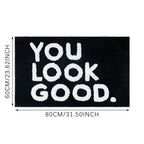 Carpet*1 Piece You Look Good Bath Mat Black 、 White Bathroom Rugs Cute Bath Rugs Non Slip Microfiber Plush Funny  Small Cool Rug Washable Absorbent Apartment Mat for Bathtub Sink 20