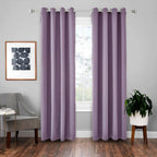 2X Curtains Darkening Thermal Insulated Curtain Panels for Living Room Blue Color Shower Curtain Set Bath Partition Curtain No Drilling 132Cm*114Cm(52*45In) Curtain