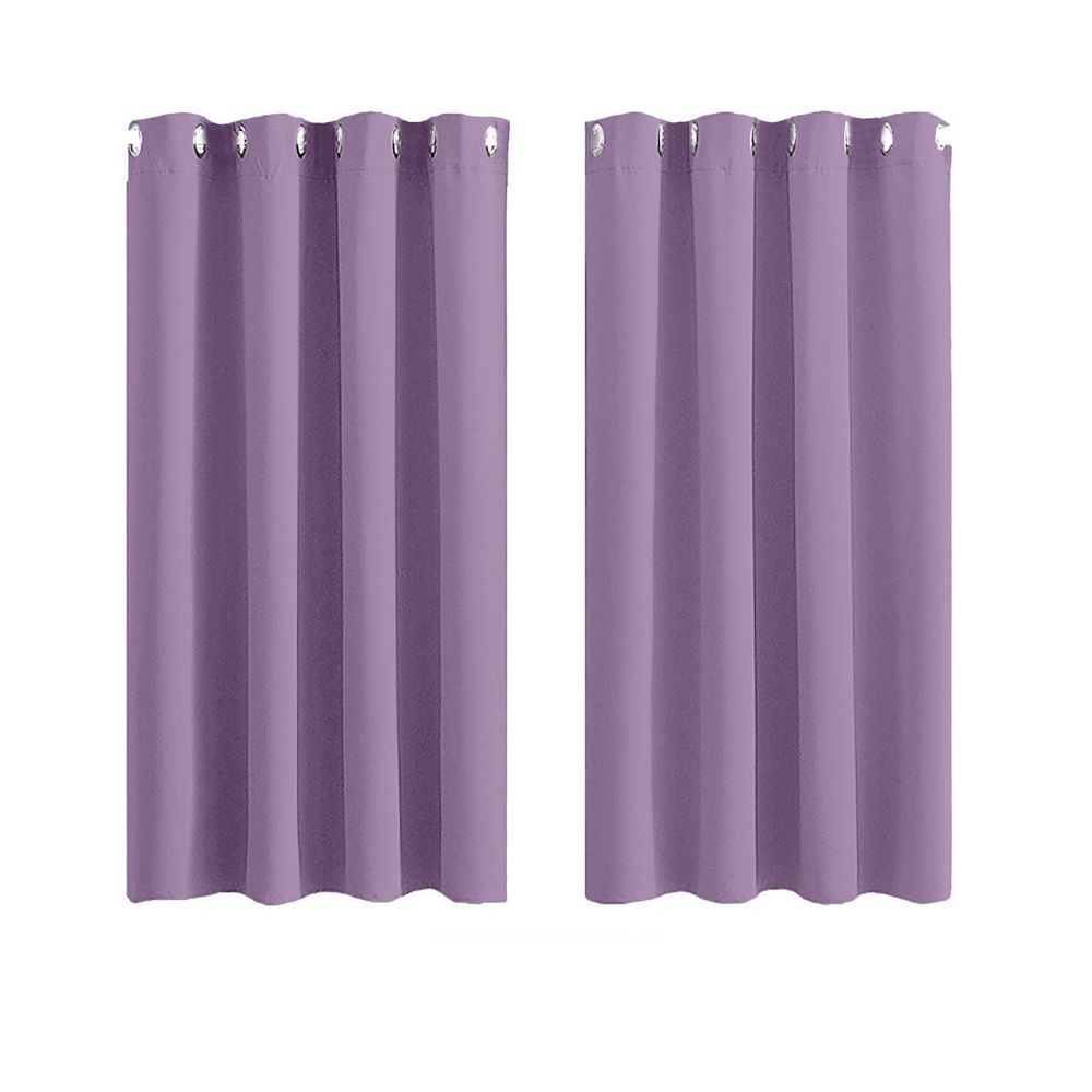 2X Curtains Darkening Thermal Insulated Curtain Panels for Living Room Blue Color Shower Curtain Set Bath Partition Curtain No Drilling 132Cm*114Cm(52*45In) Curtain