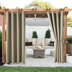 52*72 Inches (132X182Cm) Curtain Waterproof Outdoor Pavilion Terrace Curtain Thermal Insulation Shading Curtain