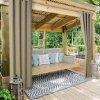 52*72 Inches (132X182Cm) Curtain Waterproof Outdoor Pavilion Terrace Curtain Thermal Insulation Shading Curtain