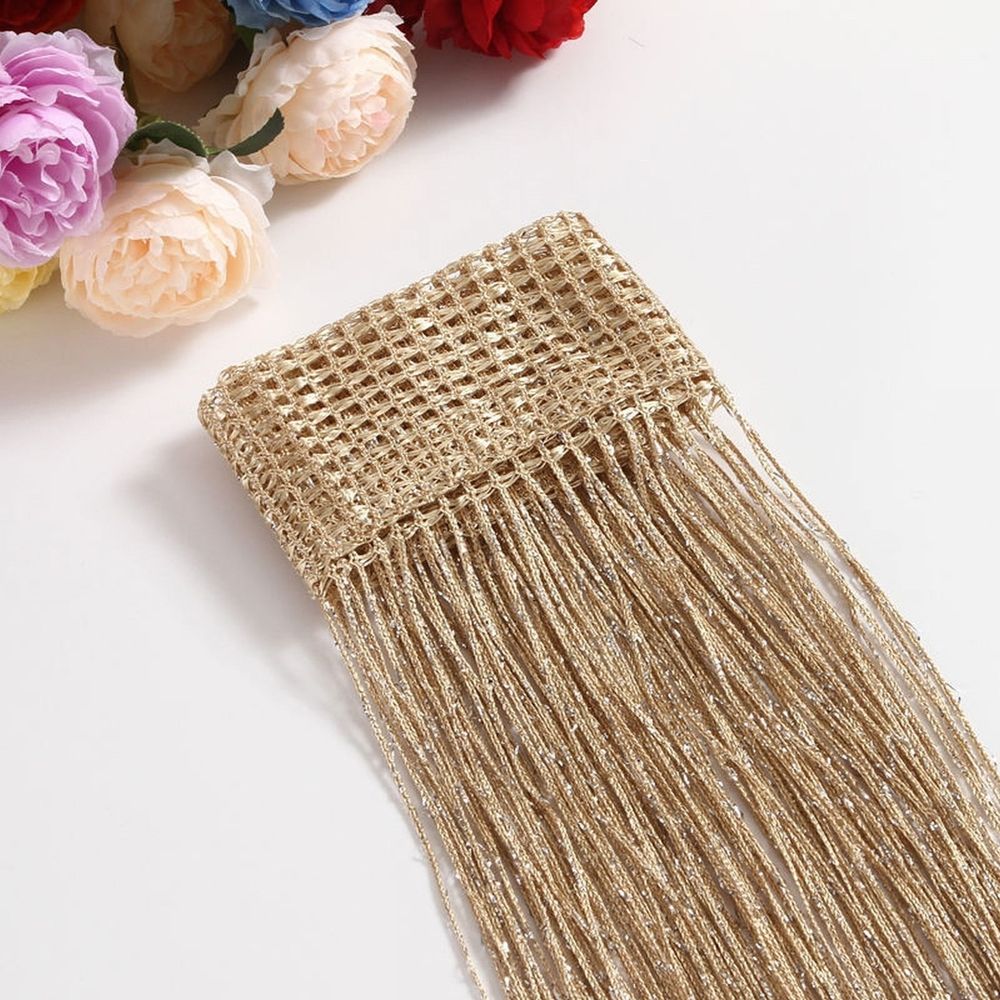 1X Curtain 200Cm*100Cm Fringe String Window Curtain Bead Chain Fringe Panel Room Partition String Curtains Beaded Door Curtain Curtain