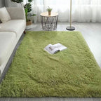 1*Carpet Microfiber Mat Machine Washable Rugs for Parlor Bedroom Fluffy Shaggy Bedside Floor Dorm Grey Area Rug Soft Gray Fuzzy Non Slip Indoor Room Carpet for Family Kitchen Aesthetic
