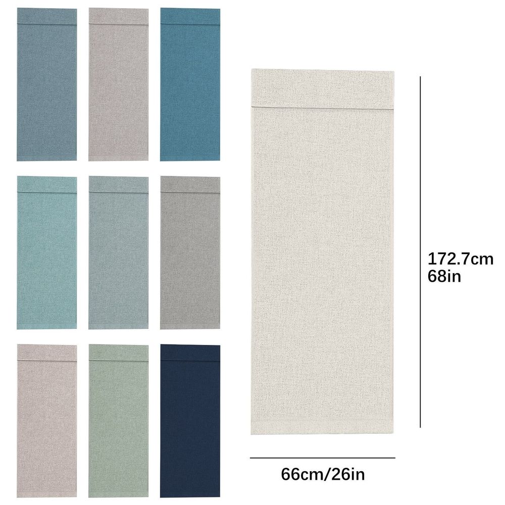 Adhesive Door Curtain French Door Curtains Linen Textured Privacy Door Blinds Kitchen Window Curtains Darkening Curtains for Glass Door Tie Up Features: Curtain