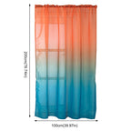1X Gradient Curtain Polyester Curtains Gradient Semi Voile Rod Pocket Curtains for Bedroom and Living Room Gradient Window Drapes Room Darkening Curtains for Living Room Curtain