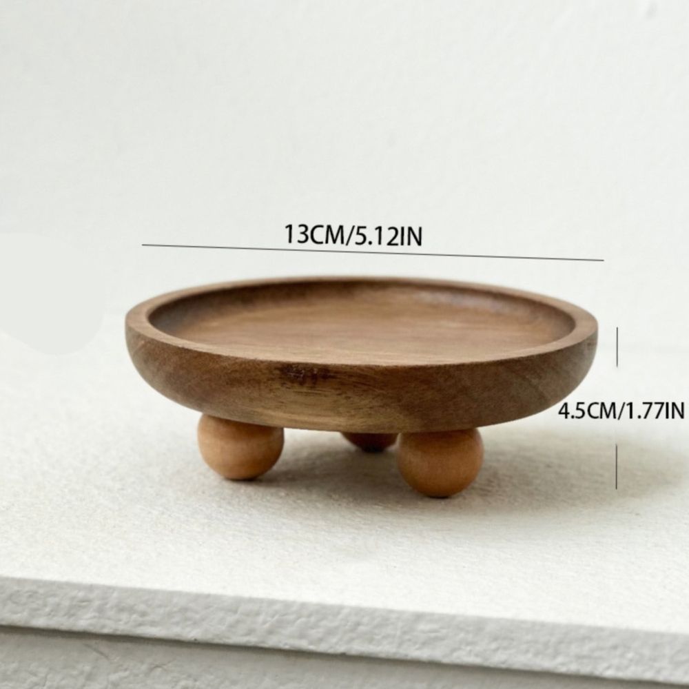 Wood For Display Small Wooden Pedestal Stand Decor Tray For Candles Plants Bottles Mini Vases Soap Dispenser Decorative Tray For Farmhouse Kitchen Entry Table