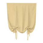 Curtain*1 1Pc Roman Curtain Beige Tie Up Curtains for Kids Room Small Windows Thermal Insulated Window Shades for Bathroom Kitchen Rod Pocket (30 X 46 Inches Long) Curtain