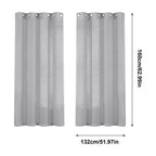 2 Curtains Linen Sheer Curtains 63 Inch Length Semi Sheer Curtains Silver Linen Curtain Panels for Living Room/Bedroom Light Filtering Curtains 2 Panels