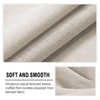 2 Curtains Linen Sheer Curtains 63 Inch Length Semi Sheer Curtains Silver Linen Curtain Panels for Living Room/Bedroom Light Filtering Curtains 2 Panels