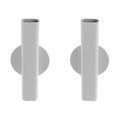 White Metal Wall Vase, Flower Holder, Stylish Home Decor Vase 2Pcs