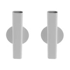White Metal Wall Vase, Flower Holder, Stylish Home Decor Vase 2Pcs