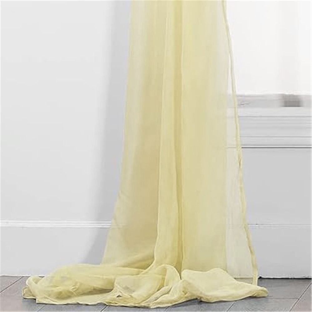 Window Scarf Sheer Elegant Topper Long Window Solid Window Treatment Swags Drapes for Window Ceremony Wedding Canopy Bed Fall Decor, 54" x 216