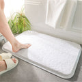 Area Rugs,Bathroom Rugs Bath Mat Absorbent Microfiber Bath Rugs Non Slip Plush Shaggy Shower Mat For Bathroom Floor Tub Machine Washable Kitchen Mat Doormat White(24x16 Inch)