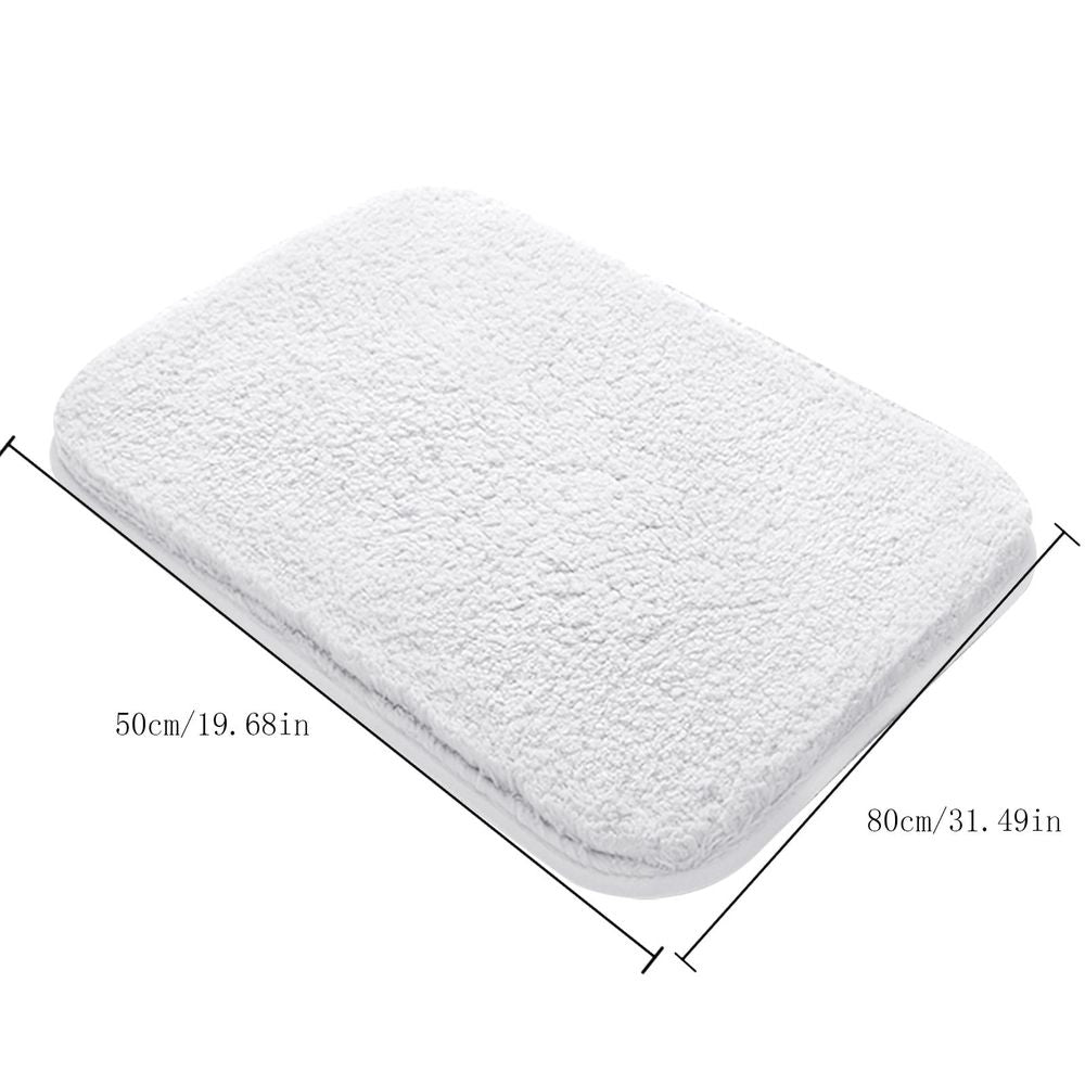 Area Rugs,Bathroom Rugs Bath Mat Absorbent Microfiber Bath Rugs Non Slip Plush Shaggy Shower Mat For Bathroom Floor Tub Machine Washable Kitchen Mat Doormat White(24x16 Inch)