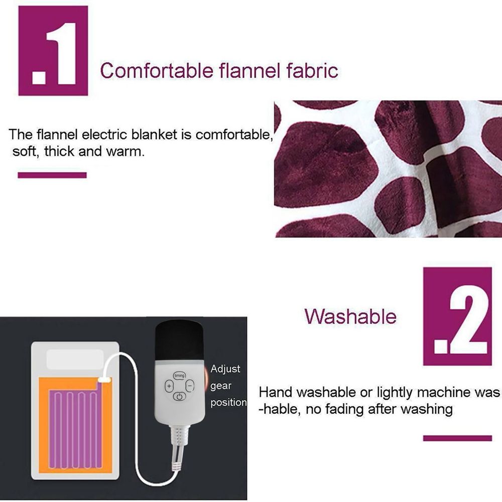 Weighted Blankets,Soft Flannel Electric Heated Winter Blanket Blanket Electric Heated Soft