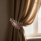 Curtain Tiebacks brown Vintage Big Leaf Design Curtain Holdbacks Curtain Drapery Holdbacks Tie Back Hook -1pcs