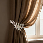 Curtain Tiebacks brown Vintage Big Leaf Design Curtain Holdbacks Curtain Drapery Holdbacks Tie Back Hook -1pcs
