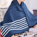 Fleece Wearable Blanket with Buttons - Comfy Poncho Throw Flannel Blanket Shawl(135*80cm)