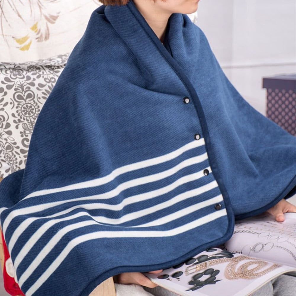 Fleece Wearable Blanket with Buttons - Comfy Poncho Throw Flannel Blanket Shawl(135*80cm)