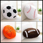 Seat Cushion,Sports Throw Pillows Stuffed Soccer Pillow Soft Stuffed Basketball Pillows Baseball Soft Throw Pillow Football Shaped Plush Toy Sport Cushion
