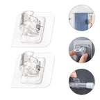 2 Pcs Hook up Adhesive Curtain Rods Poles Curtains Transparent