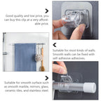 2 Pcs Hook up Adhesive Curtain Rods Poles Curtains Transparent