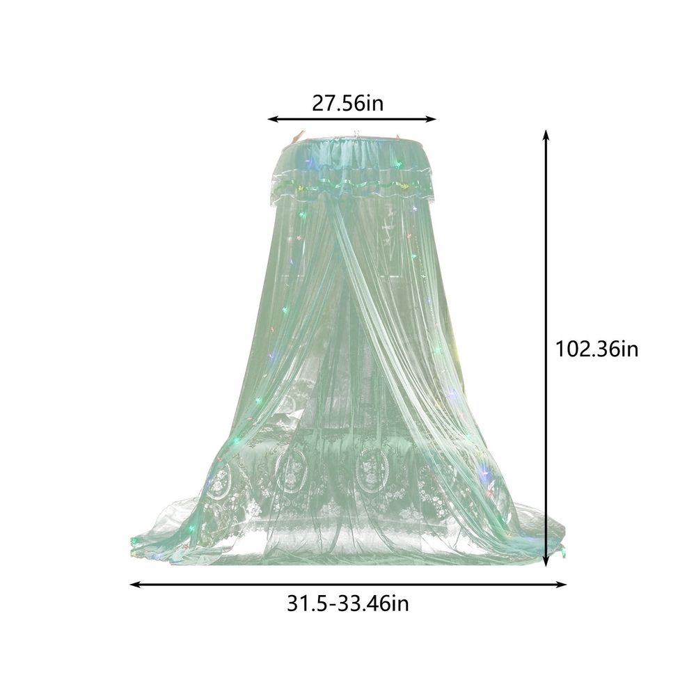 Mosquito Net Bed Canopy For Girls,Princess Round Hoop Sheer Bed Canopy ,Dome Mosquito Netting Bed Tent Twin Girls Canopy Bed Decor For Baby Crib,Kid Bed