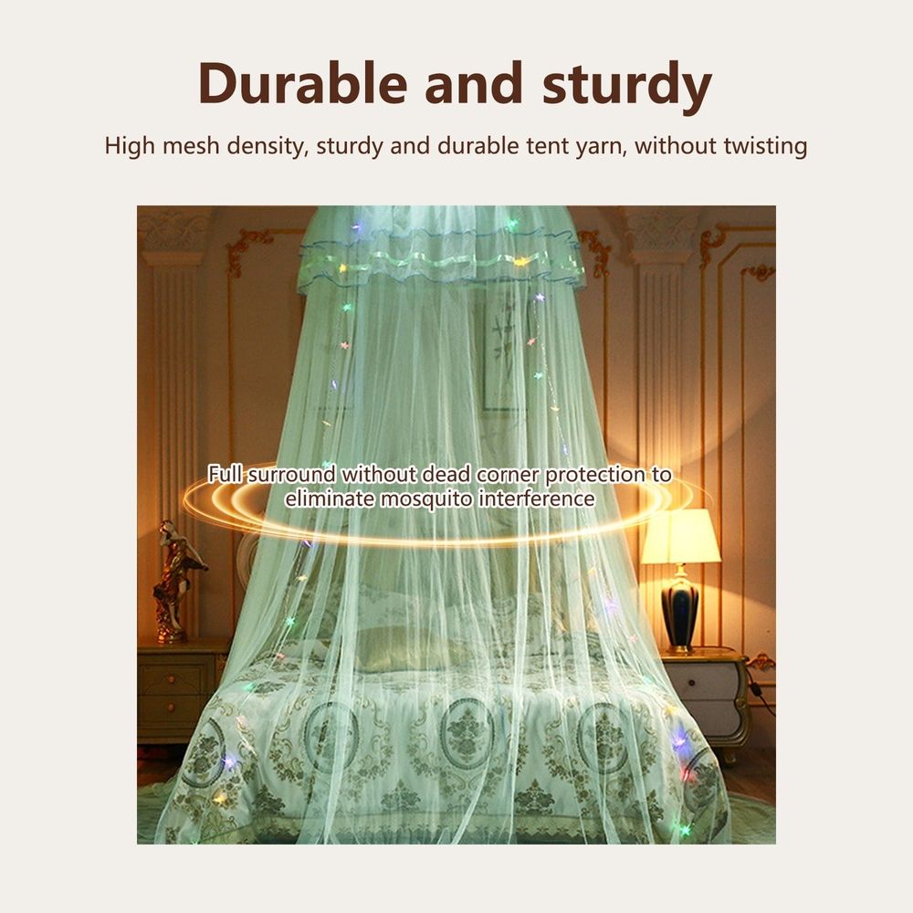 Mosquito Net Bed Canopy For Girls,Princess Round Hoop Sheer Bed Canopy ,Dome Mosquito Netting Bed Tent Twin Girls Canopy Bed Decor For Baby Crib,Kid Bed