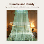 Mosquito Net Bed Canopy For Girls,Princess Round Hoop Sheer Bed Canopy ,Dome Mosquito Netting Bed Tent Twin Girls Canopy Bed Decor For Baby Crib,Kid Bed