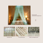 Mosquito Net Bed Canopy For Girls,Princess Round Hoop Sheer Bed Canopy ,Dome Mosquito Netting Bed Tent Twin Girls Canopy Bed Decor For Baby Crib,Kid Bed