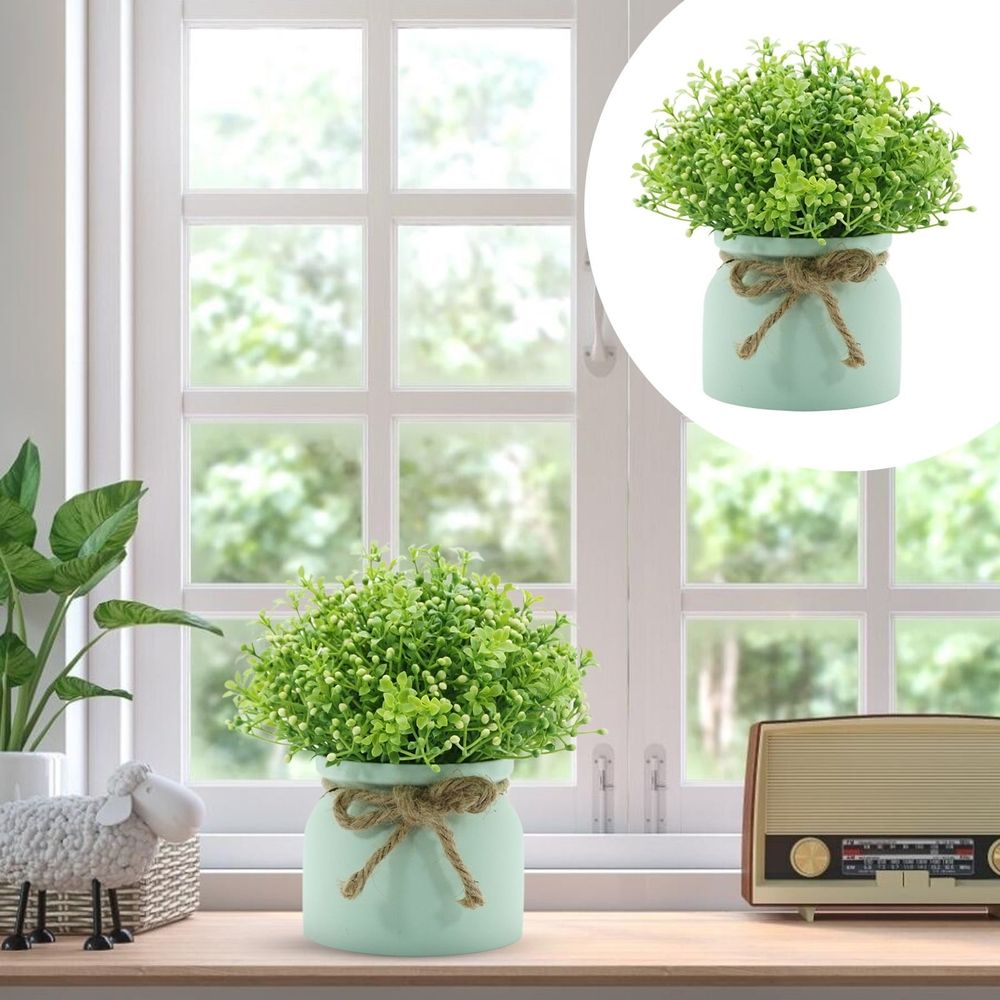 Artificial Plants Outdoor Decorative Flowers Artificial Flowers Potted Plants Flowers In POTS Decorate Home Bathroom Kitchen Rustic Table Centerpiece Interior Outdoor Decor