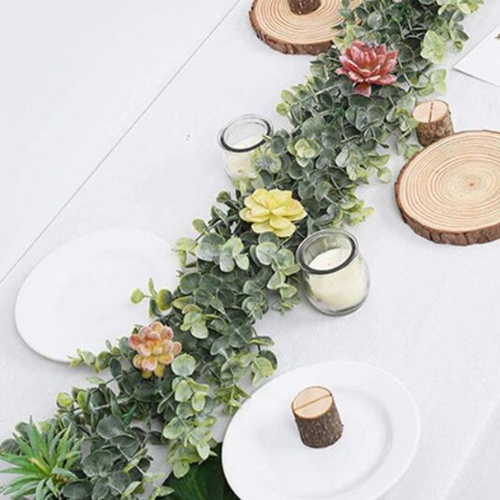3 Pcs Garland 6ft Artificial Greenery Garland Faux Vines Garlands Plant Artificial Hanging Eucalyptus Leaves Green Garlands Decor for Bedroom Wedding Arch Wall Party Table \ufeff