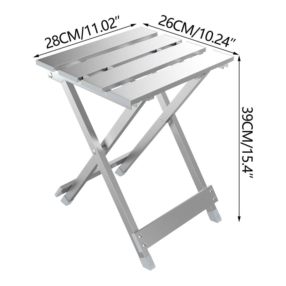 Heavy-Duty Aluminum Folding Side Table – Compact, Portable, Weather-Resistant Multi-Use Outdoor Table for Camping, RV, Patio, and Picnic Activities