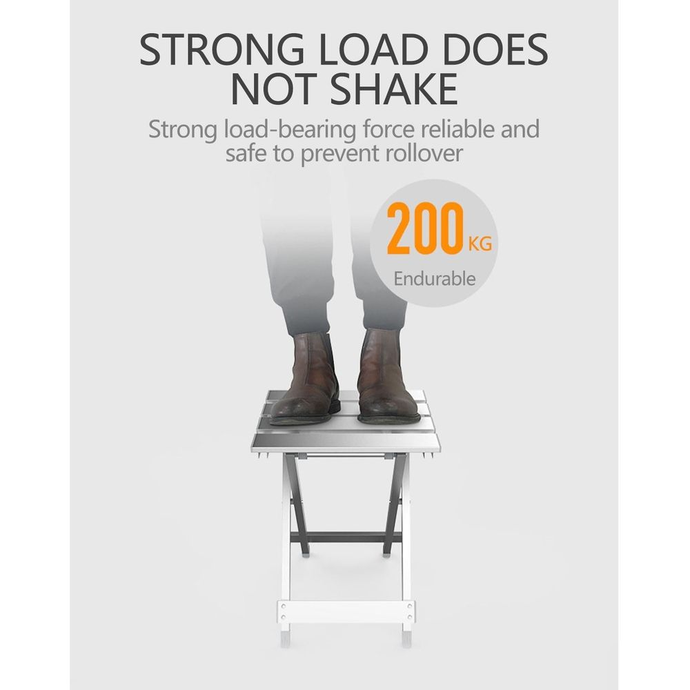 Heavy-Duty Aluminum Folding Side Table – Compact, Portable, Weather-Resistant Multi-Use Outdoor Table for Camping, RV, Patio, and Picnic Activities