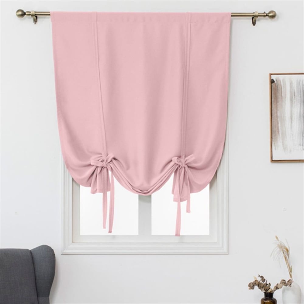 Black Out Short Curtain Panels for Bathroom Kitchen - Adjustable Decoration Thermal Insulating Blackout Drapes/Draperies for Bathroom Small Window 24 x 47